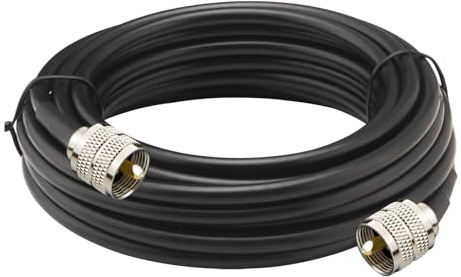 Boobrie Cavo coassiale CB aggiornato 5 m UHF PL259 cavo coassiale equivalente LMR200, migliore di RG58 UHF maschio a maschio antenna CB PL-259 a bassa perdita per radio VHF Ham, radio CB