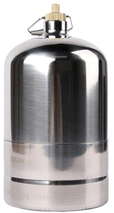 Bidon de carburant de camping vide rechargeable pour barbecue à gaz, cuisine en plein air, argent, 1,5 l