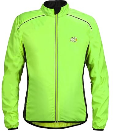 Zanisouta Chaqueta de ciclismo para hombre, cortavientos multifuncional, de secado rápido, ropa deportiva MTB, chaqueta de ciclismo a prueba de viento con chaqueta reflectante para correr, chaqueta