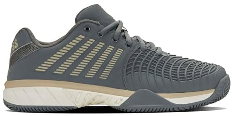 K-Swiss Zapatillas de Tenis Express Light 3 Clay para Hombre, Turbulence/Egret/Pale Khaki, 46 EU