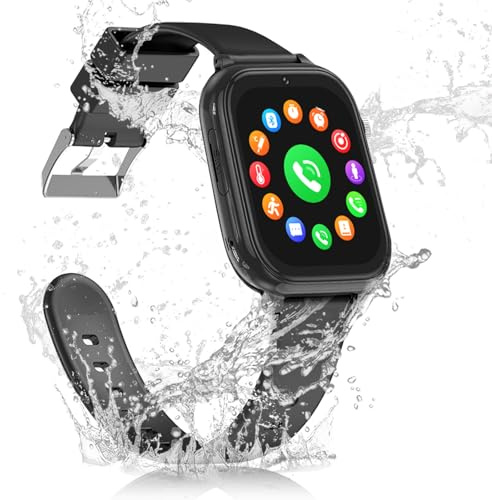 Smartwatch Kinder mit GPS und Telefon, 4G Kinder Smartwatch mit SIM WiFi Videoanruf Anruffunktion, GPS UhrKinder SOS Schulmodus Wasserdichte Spiele Wecker, Kinderuhr Geschenke für Mädchen Jungen