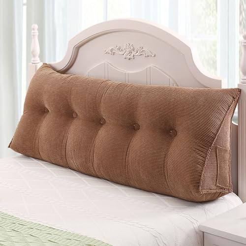 Kordsamt-Keil-Kopfteil-Kissen, dreieckiges Rückenkissen zum Lesen, stützendes Rückenkissen für Tagesbett, langes Positionierungskissen (10–150 cm)