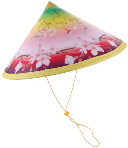 Toyvian Casquettes de Fermier Tissées Anti-soleil Durabilité, Chapeau de Déguisement Asiatique pour Fête à Thème et Décoration Murale