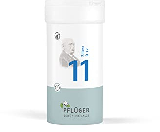 PFLÜGER Schüßler-Salz Nr. 11 Silicea D12, 400 Tabletten | Das Salz der Haut, Haare und des Bindegewebes, Schüssler Salze im praktischen Dosierspender, glutenfrei, Arzneimittel