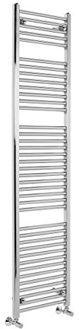 Warmehaus Designer Flat Panel Heated Towel Rail Radiator 1800 x 450 Chrome | Square Bars, Central Heating Ladder Style, Straight, Wall Mounted Bathroom Towel Warmer, Premium Mild Steel