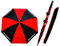 CLICGEAR Golfschirm 68' Schwarz/Rot