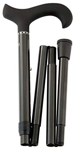 Gehstock Carbon Soft Faltstock EIN Schöner Faltbarer Spazierstock mit Derbygriff