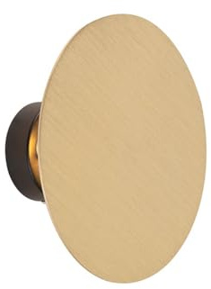 Qazqa Design Wandleuchte, Wandlampe - Pulley - Gold, Rund, max. 40W, Geeignet für LED, 2-flammig, 20cm, Ideal als Wohnzimmerlampe und Flur