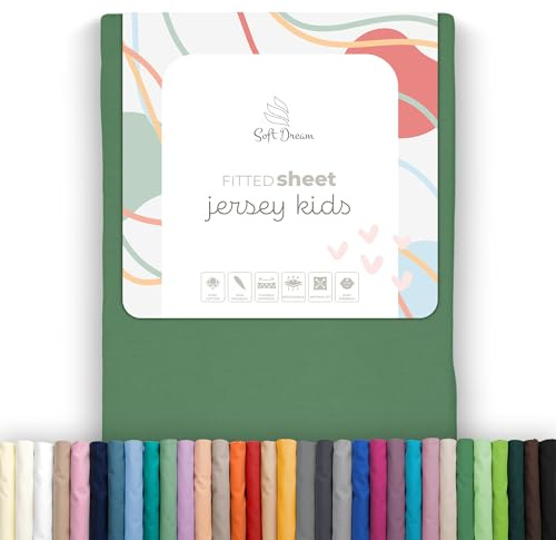 Soft Dream Lenzuolo con Angoli Cotone Jersey 90x160x20 cm, Cactus