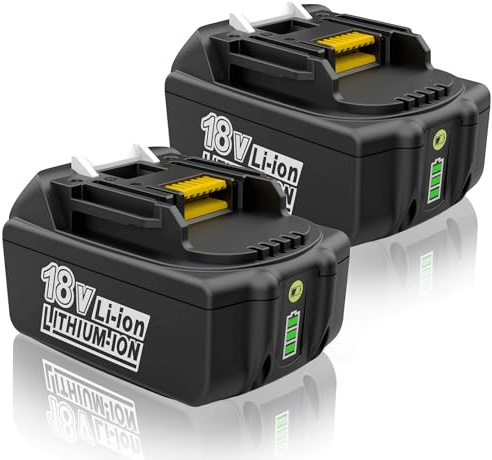 Energup 2 Stück 18V 5.0Ah Ersatzakku für Makita Akku 18V BL1860 BL1850 BL1840 BL1830 BL1820 BL1815 Werkzeugakkus