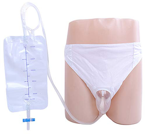JMYSD Tragbarer Urin-Drainagebeutel Für Männer Und Frauen Wiederverwendbarer PIPI-Halter Elastischer Bund Auslaufsicher Inkontinenz Auslaufsicherer Bein-Urinalkatheter,C