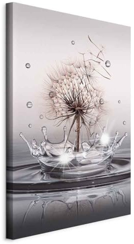 murando - Leinwandbild Natur Wassertropfen Blumen, 30x45 cm, 1-teilig | Hochwertige Leinwand, sofort aufhängbar, ideal fürs Wohn- oder Schlafzimmer, wasserfest und lichtecht, langlebig, stilvoll