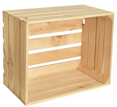 CHICCIE Holzkiste Noa Natur 50x40x30 - Obstkiste Weinkisten Holzkisten