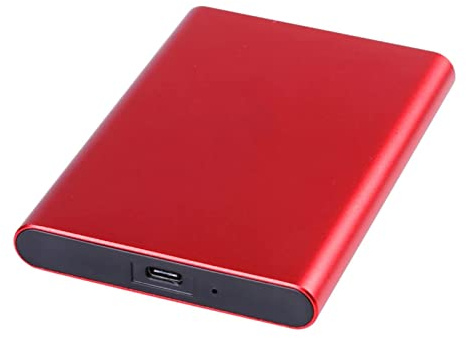 Disque dur externe SSD 1 To / 512 Go / 256 Go, USB 3.1 Gen 2 Type-c Portable de sauvegarde de stockage, convient pour ordinateur de bureau, MacBook, ordinateur portable, PS4, Smart TV (1 To, rouge)