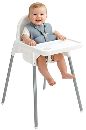 PLASTIMYR Tronas Bebe Light para 6 Meses a 3 Años hasta 15 kg – Silla de Comer para Bebe Resistente a Manchas, Bandeja Extraíble y Arnés de Seguridad - Trona Infantil Fácil de Limpiar 83x44x47 cm