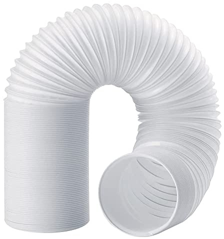 Steowsey Tuyau d'évacuation d'air 130 mm pour Climatiseur, Tuyau d'évacuation d'air pour Climatisation, Tuyau de Climatisation en PVC, Tuyau de Ventilation, Tuyau de Ventilation Rétractable 2 m