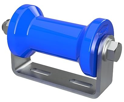 Rouleau de quille en polyuréthane avec Support Aide à la Mise à l'eau des remorques de Bateaux Forme de la Bobine galvanisé 125 mm