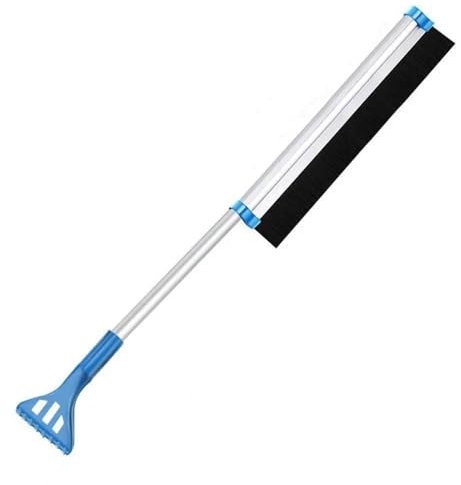 MODADA Raschietto per Neve Kit Pala da Neve 3 in 1 Rimozione Raschietto Spazzola Auto Spazzaneve Pala Spugna Manico Multifunzionale Antighiaccio Gelo Rimozione Pala Pala da Neve(Blue)