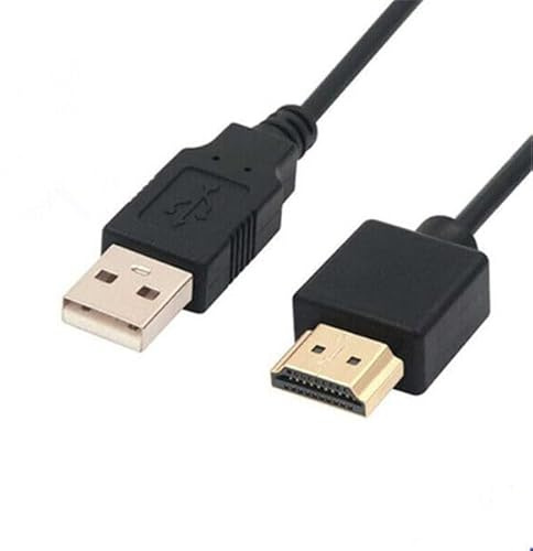 BRAVECOW USB to HDMI Adapter Cable USB 2.0 to HDMI Male Power Supply Cord, Pure Copper 0.5M USB 2.0 Converter Cord Extension Converter (Only for Charging)