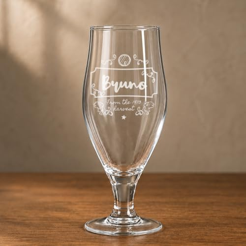 Wanapix | Copa Cerveza Cumpleaños| 32 cl. | Personaliza Nombre Edad Fecha | Copa Ecológica Libre de Plomo, Regalo Original para Cerveceros