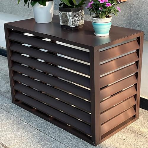 Abdeckung klimaanlage außengerät Klima splitgerät Abdeckung der Außenklimaanlage Outdoor Sonnenschutz Abdeckung Umfassender Outdoor-Winterschutz Geeignet für Outdoor und Garten (Color : Brown FL