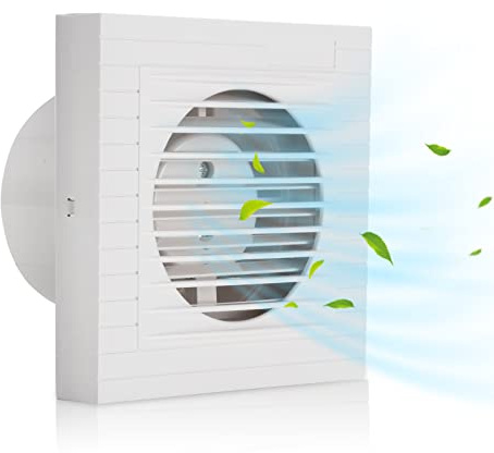 Yugodex Badlüfter 2 set 100mm weiß Abluftventilator mit Rückstauklappe Wandlüfter 220V leiser Betrieb 26 dB und niedrigem Energieverbrauch 12W Lüfter für Badezimmer、Klo、Küche