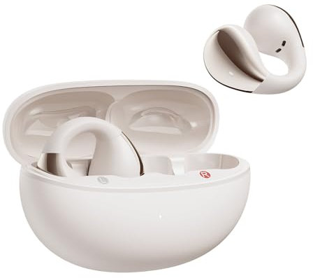 QCY Crossky C30 Écouteurs Bluetooth sans Fil,Écouteurs Sport Bluetooth 5.4 Clip Ouverts,avec Micro antibruit 4 ENC,EQ personnalisé,Étanche IPX5, Idéal pour Le Sport/Fitness,Blanc