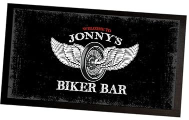 Tapis de bar personnalisé pour motards – n'importe quel nom de bar – tapis de bar pour motards – BB03