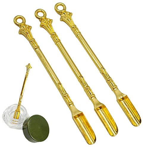 Keuyeo Cuchara para Rapé, 3 Uds., Cuchara para Polvo, Mini Pala, Cuchara Medicinal, Colgantes, Collar para Botella De Olfatear, Accesorios De Cocina para Fumar, 80mm