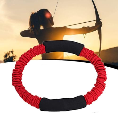 Bogenschießen-Übungsgerät, Bogentrainer, Fingerkraft-Widerstandsbänder, Armkrafttraining für Bogenschießen, Zugbogen, Worout-Ausrüstung, 35 lbs/Rot