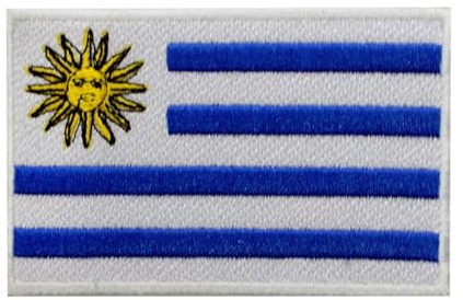 Uruguay Länderflagge Patch zum Aufbügeln bestickt Applikation Patch Uruguay Länderflagge zum Aufbügeln oder Aufnähen