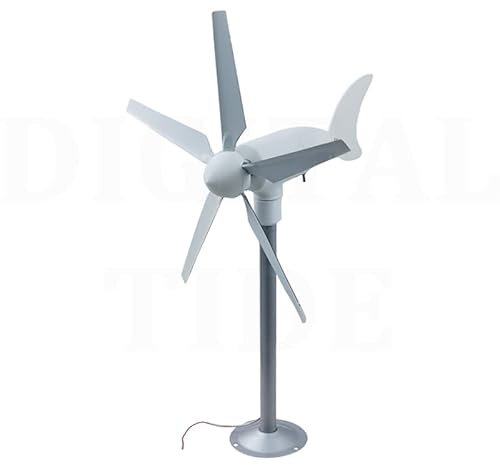 Mini Wind Turbine Generator 5-Blade, Three-phase Permanent Magnet Brushless Generator, Outdoor Windmill DIY Kit for Homes, Testing & Teaching