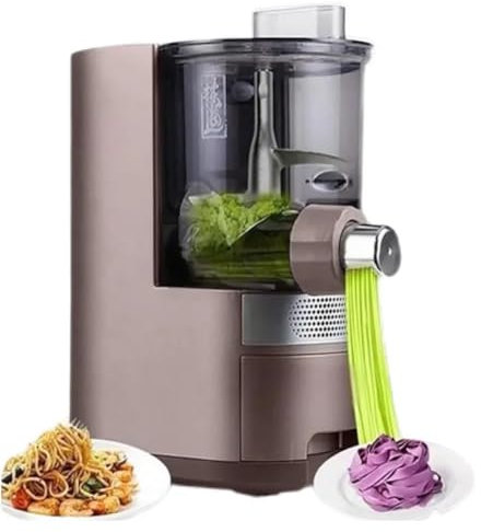 TsoLay Macchina Automatica per La Pressatura delle Tagliatelle, Macchina per La Pasta Professionale da 220 W, 40-60 Giri/min, 8 Tipi di Stampi, Aggiunta Automatica di Acqua, Perfetta per Spaghetti