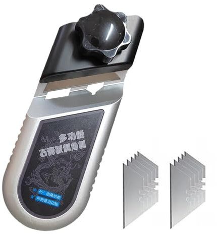 Besreey Gipskarton-Fasenfräser,Aluminiumlegierung Trockenbau-Schnellschneider - Mit 10 Schneideinsätzen und präzisionsgeschliffenem Winkelhobel für Wandveredelung und Renovierungsprojekte