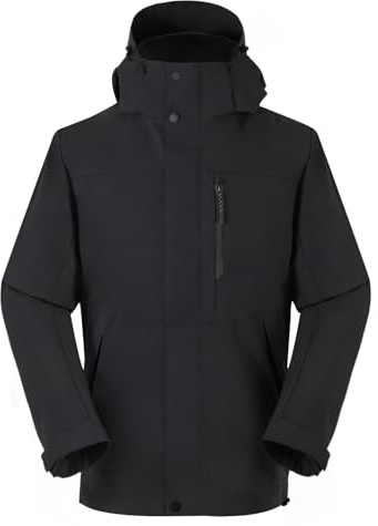 SUKUTU Ropa Outdoor Hombre impermeable Cortaviento con capucha Chaqueta Multifuncional Chaqueta montañismo Camping Punch ligera transpirable para la lluvia