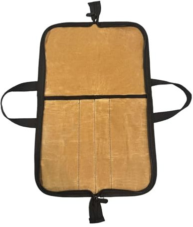 predolo Borsa Portacoltelli Da Chef in Tela con Manico, Custodia per Riporre I Coltelli, Borsa per Attività All'aperto, Escursionismo, Cachi