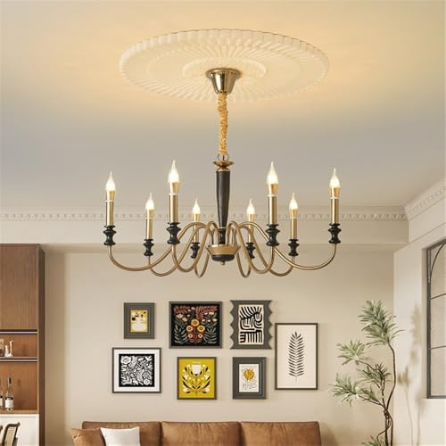 Lámpara de araña de sala de estar contemporánea LED Creatividad Restaurante Dormitorio Villa Café Tienda de ropa Arte simple Lámpara colgante LED para el hogar (E 8 luces)