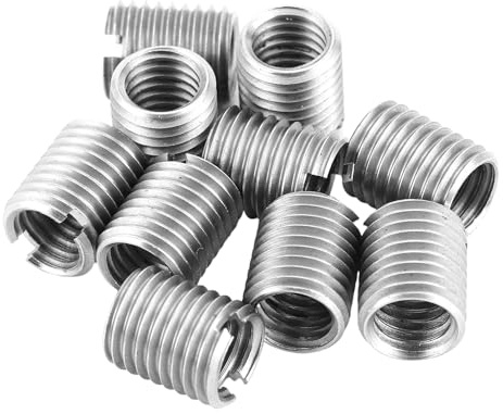 Hkfgdjdl 10 piezas de 2-16 mm adaptador de rosca de manguito reductor de acero inoxidable para reparación de tuerca de inserción convertidor de tornillo