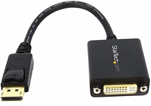 StarTech.com DisplayPort auf DVI Adapter - DP auf DVI-D Video Adapter/Konverter 1080p - DP 1.2 auf DVI Monitor/Display Kabel Adapter Dongle - Einrastender DP Stecker auf DVI Buchse (DP2DVI2)