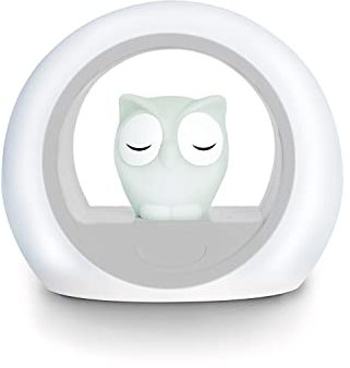 ZAZU Lou Eulen-Nachtlicht - Vertreibt Dunkelheit, Automatische Abschaltung, Weinsensor, Einstellbare Helligkeit, Cry-Activated, Baby Schlafhilfe-Geschenk