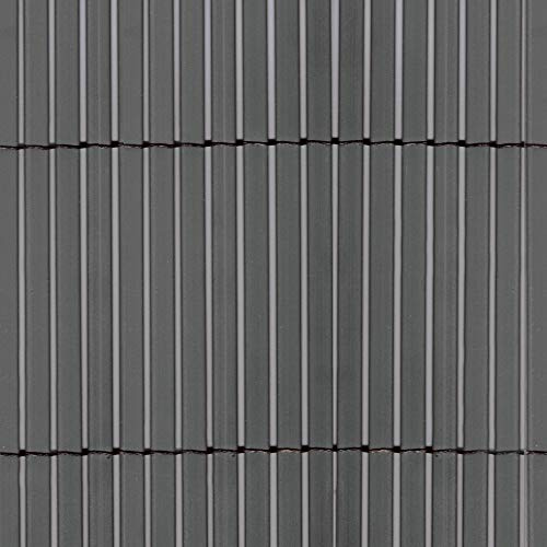 TENAX Colorado 1,50 x 5 m Grau, Synthetisches Doppelseitiges Schilf, zum Abschirmen von Gärten, Schwimmbädern und privaten Bereichen