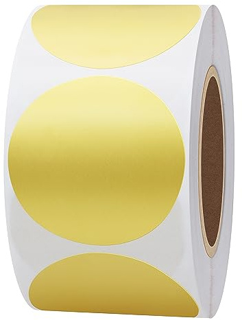 Hylabelest 38 mm runde Papieraufkleber, Etiketten Verpackungsdichtungen, Handwerk, Hochzeit, Etikett, Topper-Etiketten, 500 Pro Rolle 1 roll (Gold)