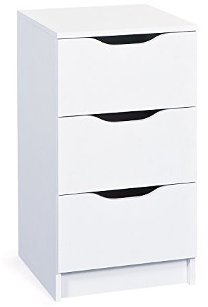 Inter Link – Kommode – 3 Schubladen – Schubladenschrank – Beistellschrank – Sideboard – Melaminbeschichtet – Weiß – Schubladen mit Griffmulden – Westphalen 3