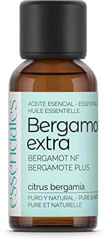 ESSENCIALES Aceite Esencial de Bergamota extra 30 ml – 100% Puro y Natural – Aroma Cítrico Refrescante – Ideal para Difusor y Aromaterapia