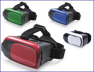 Lote de 4 Gafas DE Realidad Virtual. Lentes Ajustables. Entradas Jack 3,5 mm. Colores Surtidos. En Caja de Regalo - Lote Exclusivo
