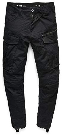 G-STAR RAW herr Byxor Rovic Zip 3D rak avsmalnande, Svart (Dk svart 5126-6484), 32W / 30L