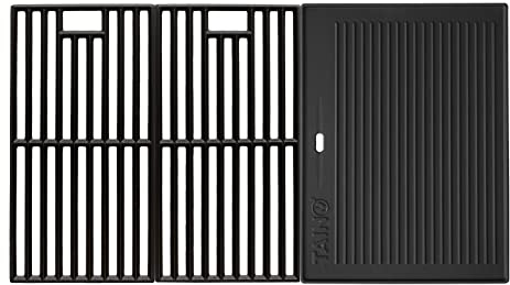 TAINO PRO/RED 6+1 - Plaque de cuisson en fonte - Kit d'accessoires pour barbecue à gaz - Plaque réversible