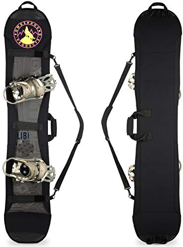 Powderhound Products Snowboard Cover Sleeve Case | Snowboard Zubehör Tasche Gurt für Reise Aufbewahrung Transport Schutz Koffer Neopren, Schwarz, One Size Fits Most (150-160), Ärmel