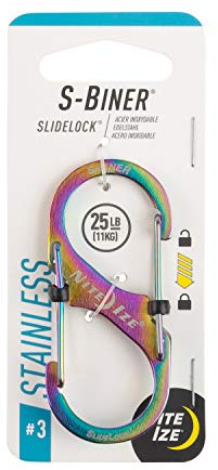 Nite IZE S-Biner SlideLock Stainless Steel, Size #3, Spectrum