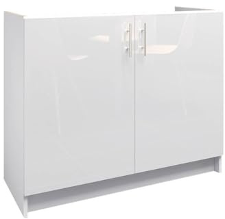 JD Greta Fixed Height 1000mm Kitchen Sink Base Cabinet Floor Unit (Without Worktop) – White Gloss